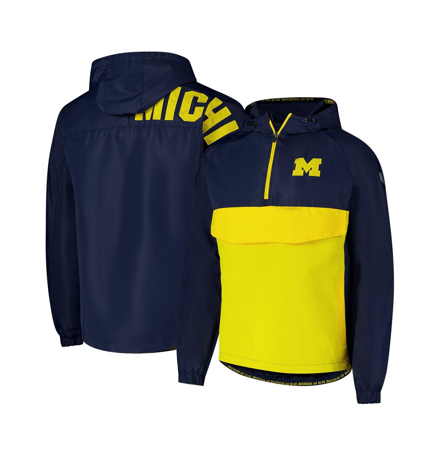 Мужская куртка Colosseum Navy Michigan Wolverines Reloaded Anorak Half-Zip — фото 1