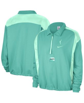 Nike - Women's&nbsp;Mint New York Liberty Basketball Fleece Quarter-Zip Performance Pullover
