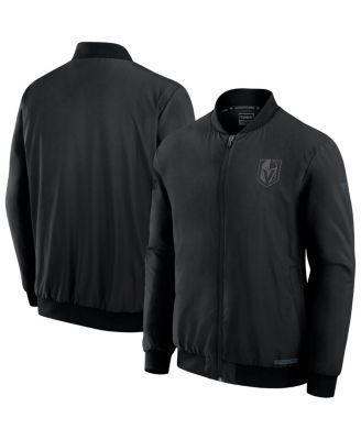 Fanatics - Men's Black Vegas Golden Knights Authentic Pro Road Full-Zip Bomber Jacket