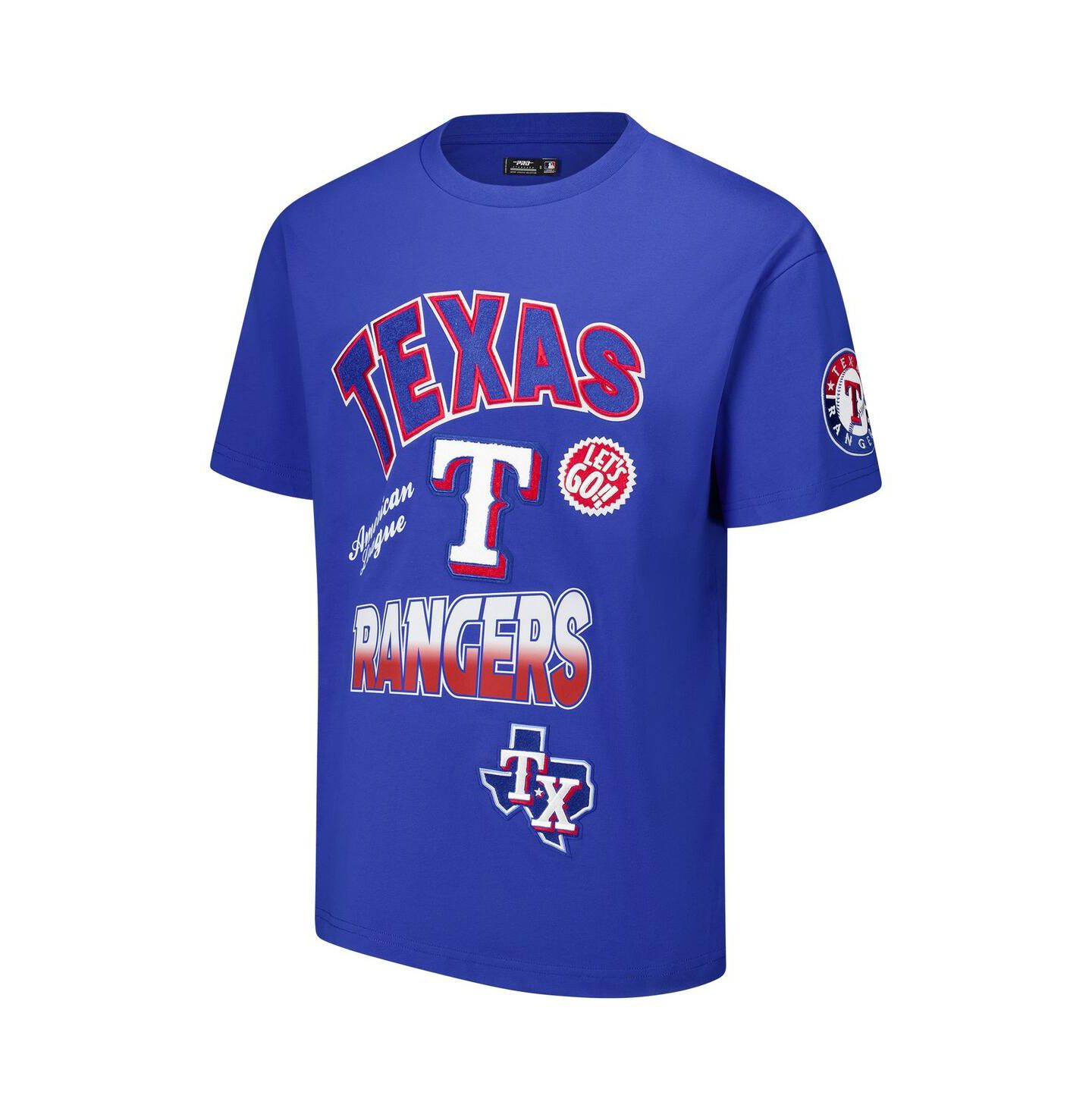 Мужская футболка Pro Standard Royal Texas Rangers Turn It Up Dropped Shoulder — фото 3