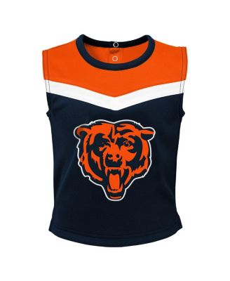 Girls Toddler Navy Chicago Bears Spirit Cheer 3-Piece Cheerleader Set with Bloomers