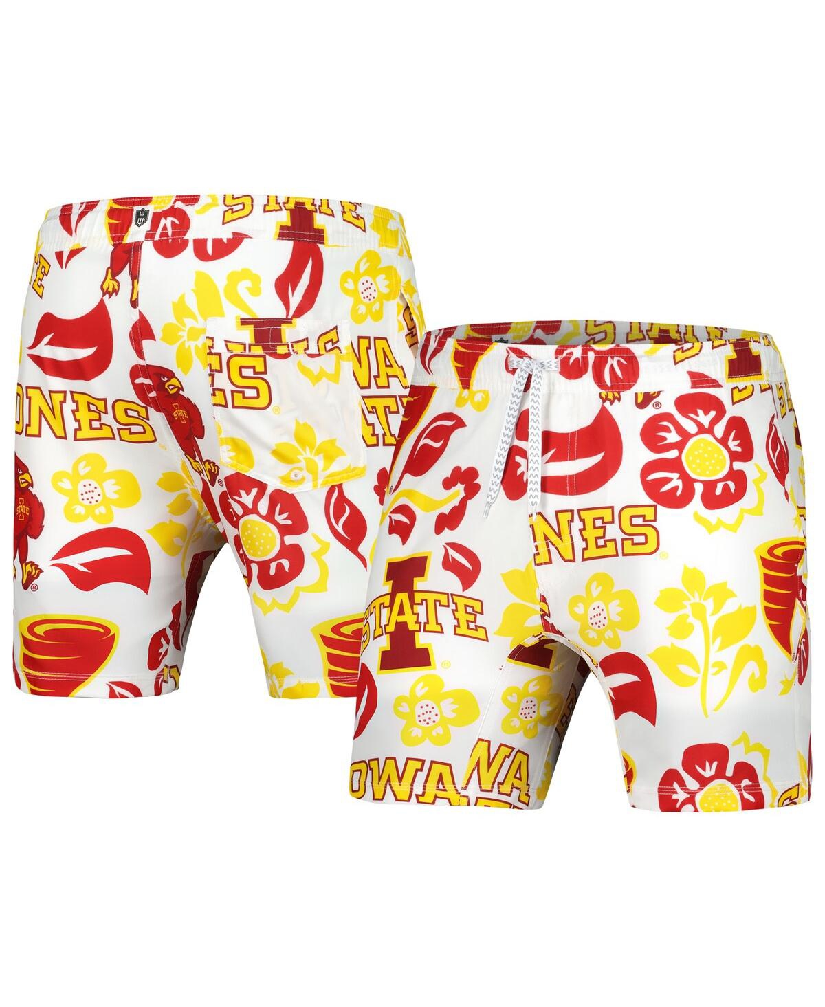 Men's White Iowa State Cyclones Vault Tech Swimming Trunks - White