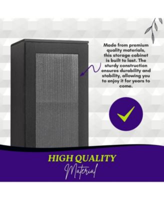 Tall Curio Cabinet – Bookshelf with 5 Shelves & Glass Door for Living Room, Kitchen, Bedroom or Office