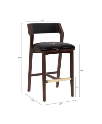 Patricia 39.2" Velvet Upholstered Barstool