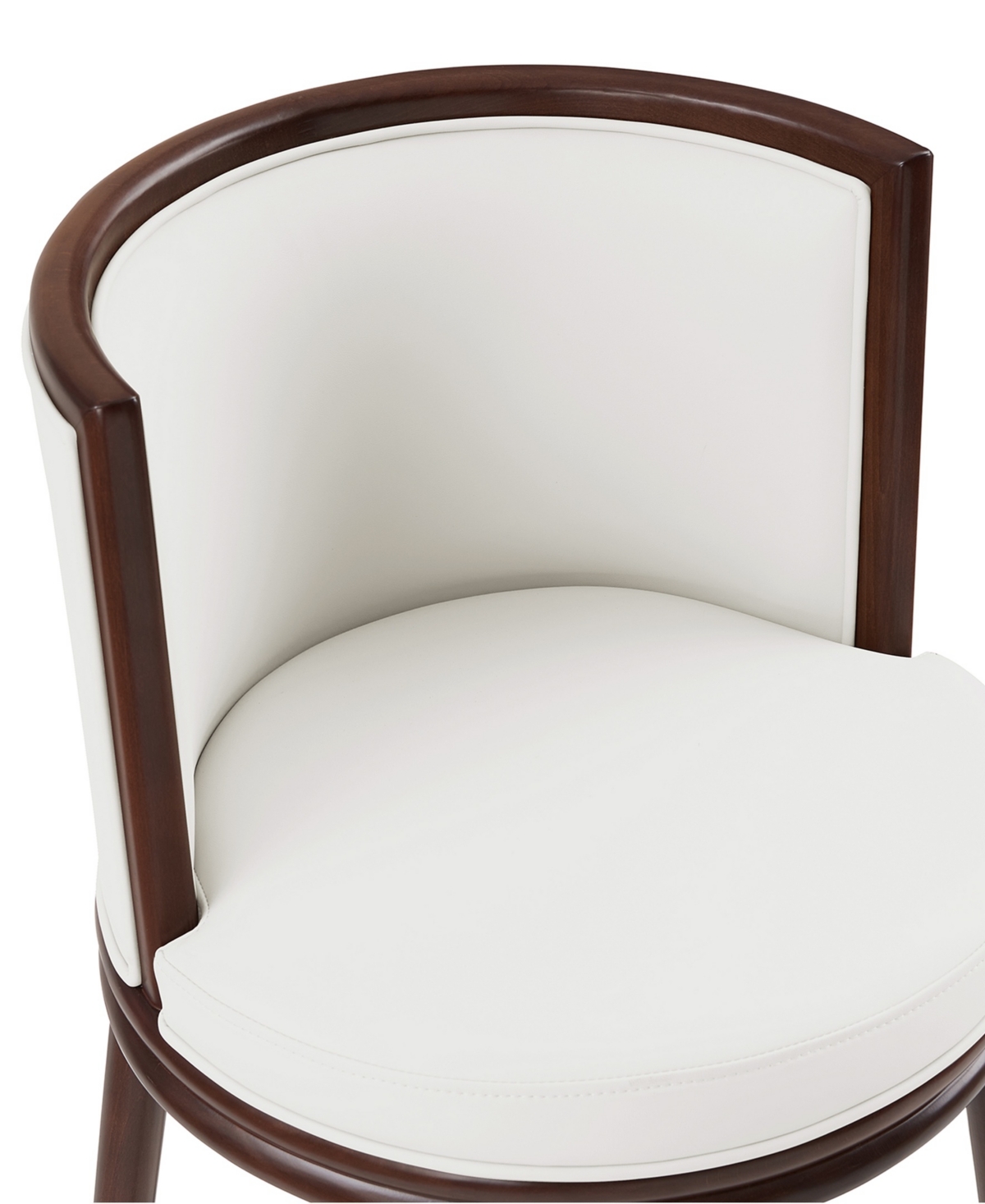 Manhattan Comfort 37.6" Evalyn Faux Leather Upholstered Counter Stool In White