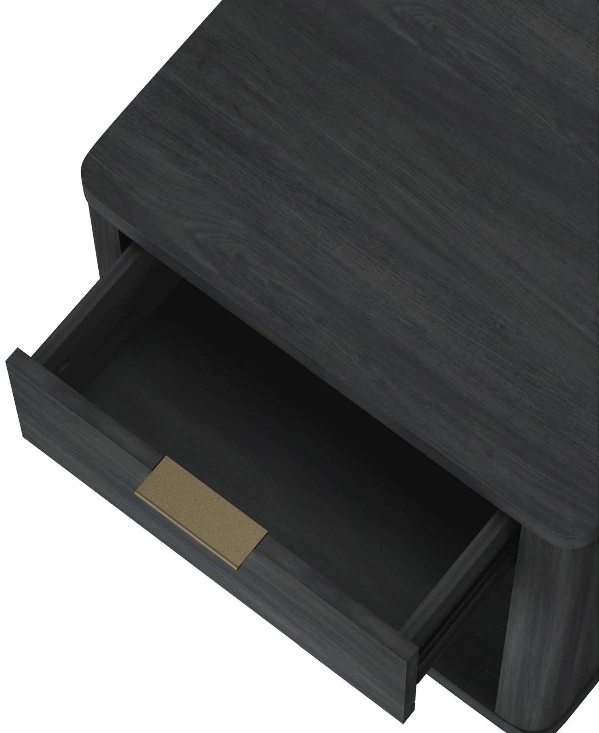Manhattan Comfort 20" Evelyn Wood 1-drawer Nightstand In Gray