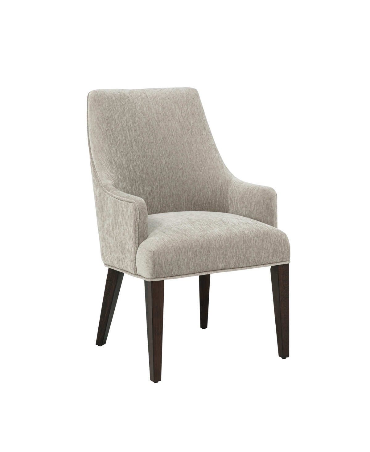 Manhattan Comfort 39" Beever Chenille Upholstered Dining Armchair In Brown