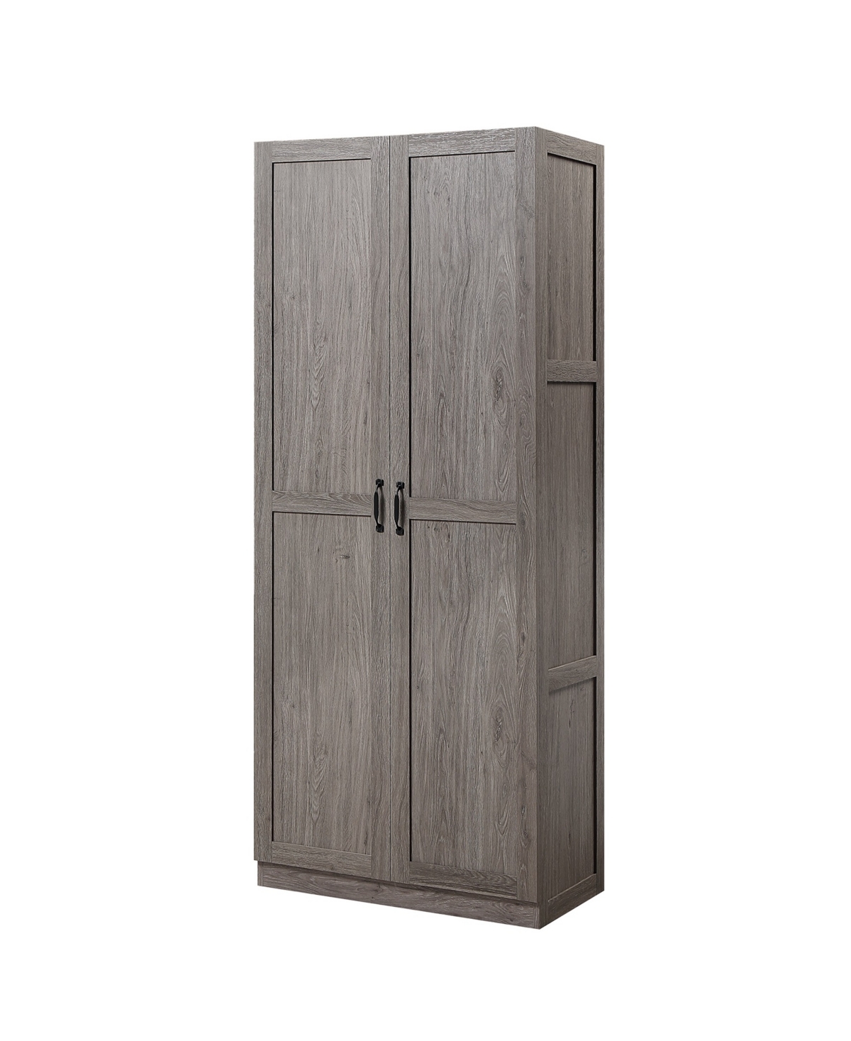 Manhattan Comfort 29.61" Cornelia Wood 4-shelf Storage Closet In Gray