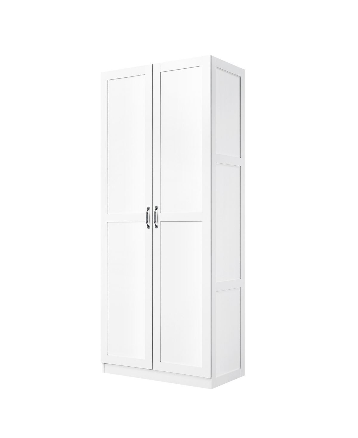 Manhattan Comfort 29.61" Cornelia Wood 4-shelf Storage Closet In White