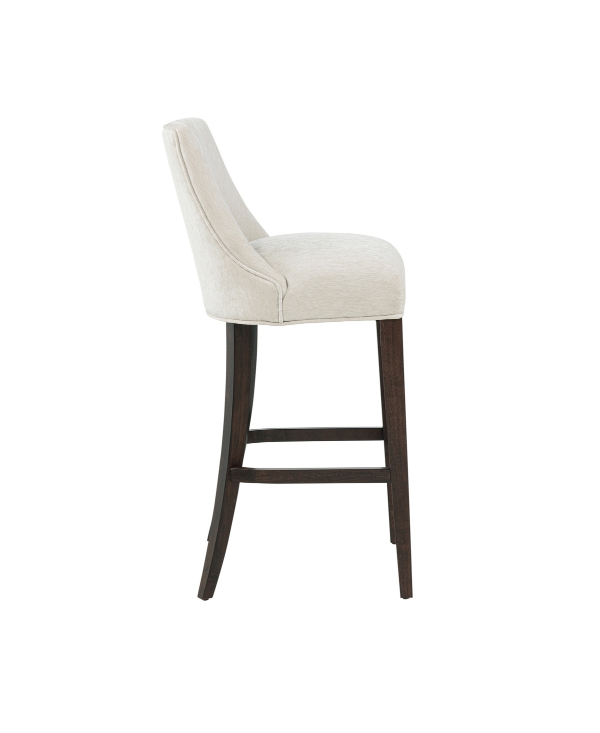 Manhattan Comfort 43.7" Beever Chenille Upholstered Barstool In White