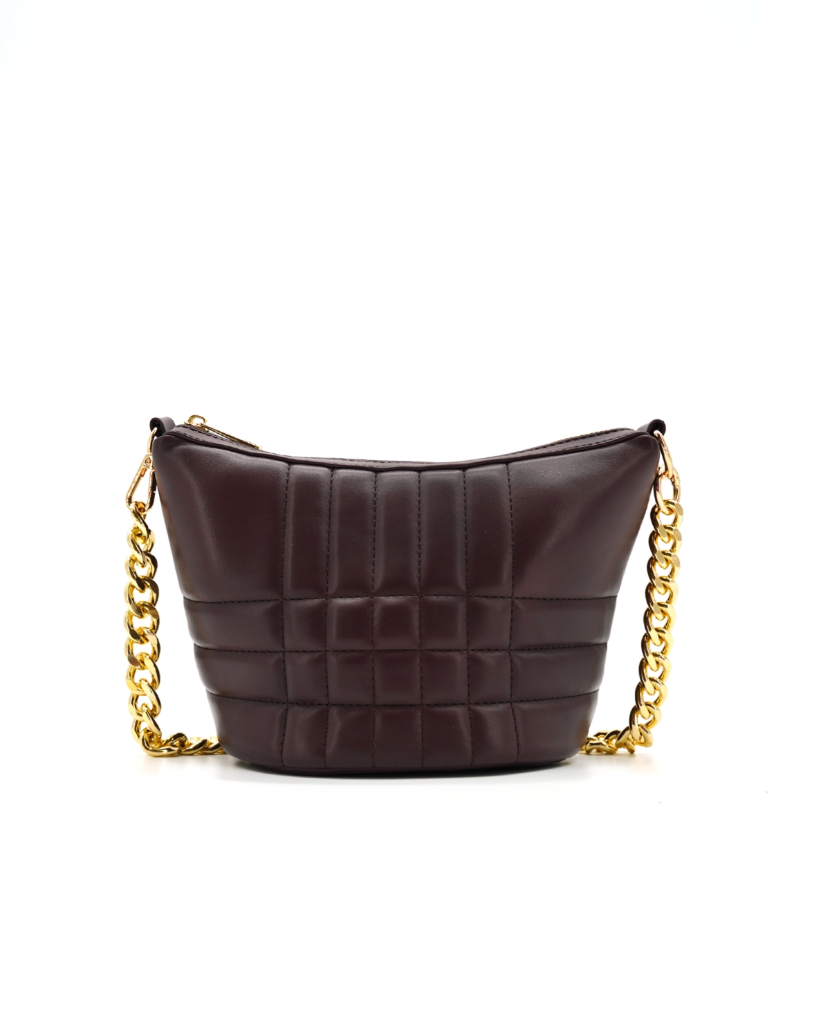 Eleni Quilted Crossbody Bag - Oak Brown