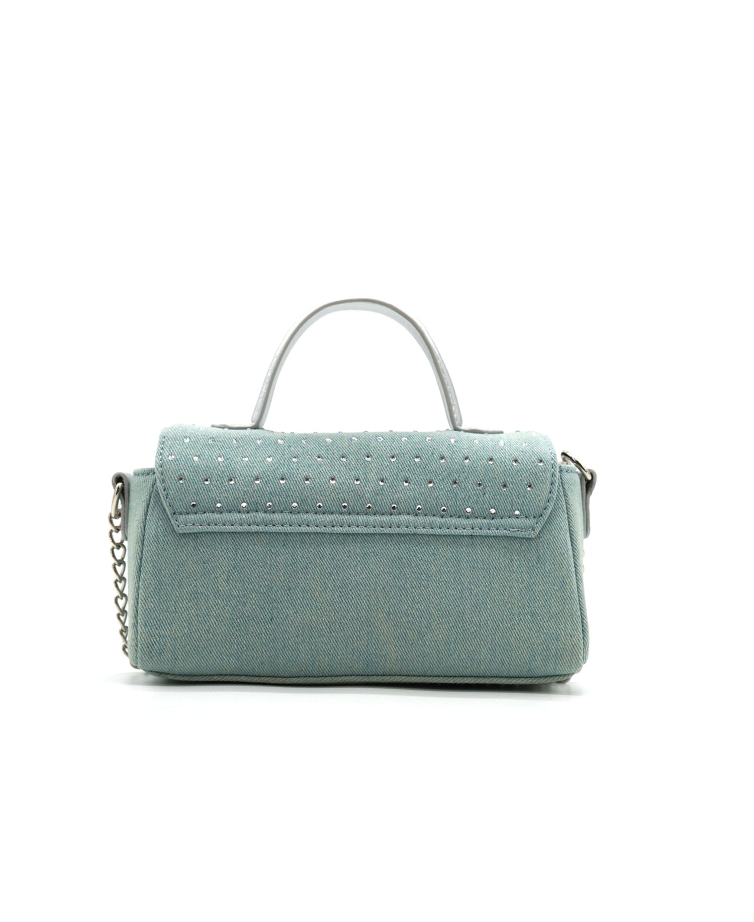 Beagle Studded Denim Crossbody Bag