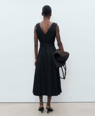 Women's Flared Linen Dress