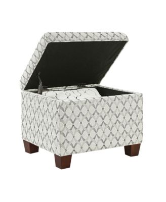 21.75" Print Fabric Madison Storage Ottoman