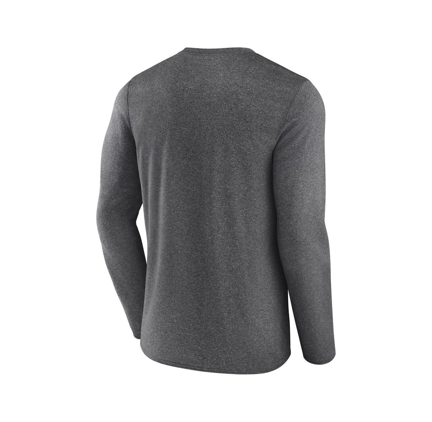 Men's Heather Charcoal Pittsburgh Penguins Sweep Iconic Synthetic Long Sleeve T-Shirt