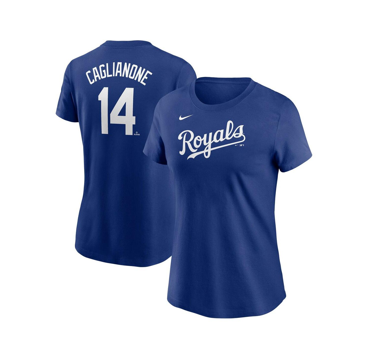 Women's Jac Caglianone Royal Kansas City Royals Fuse Name & Number T-Shirt