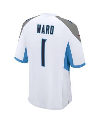 Men's Cameron Ward White Tennessee Titans 2025 NFL Draft First Round Pick Game Jersey