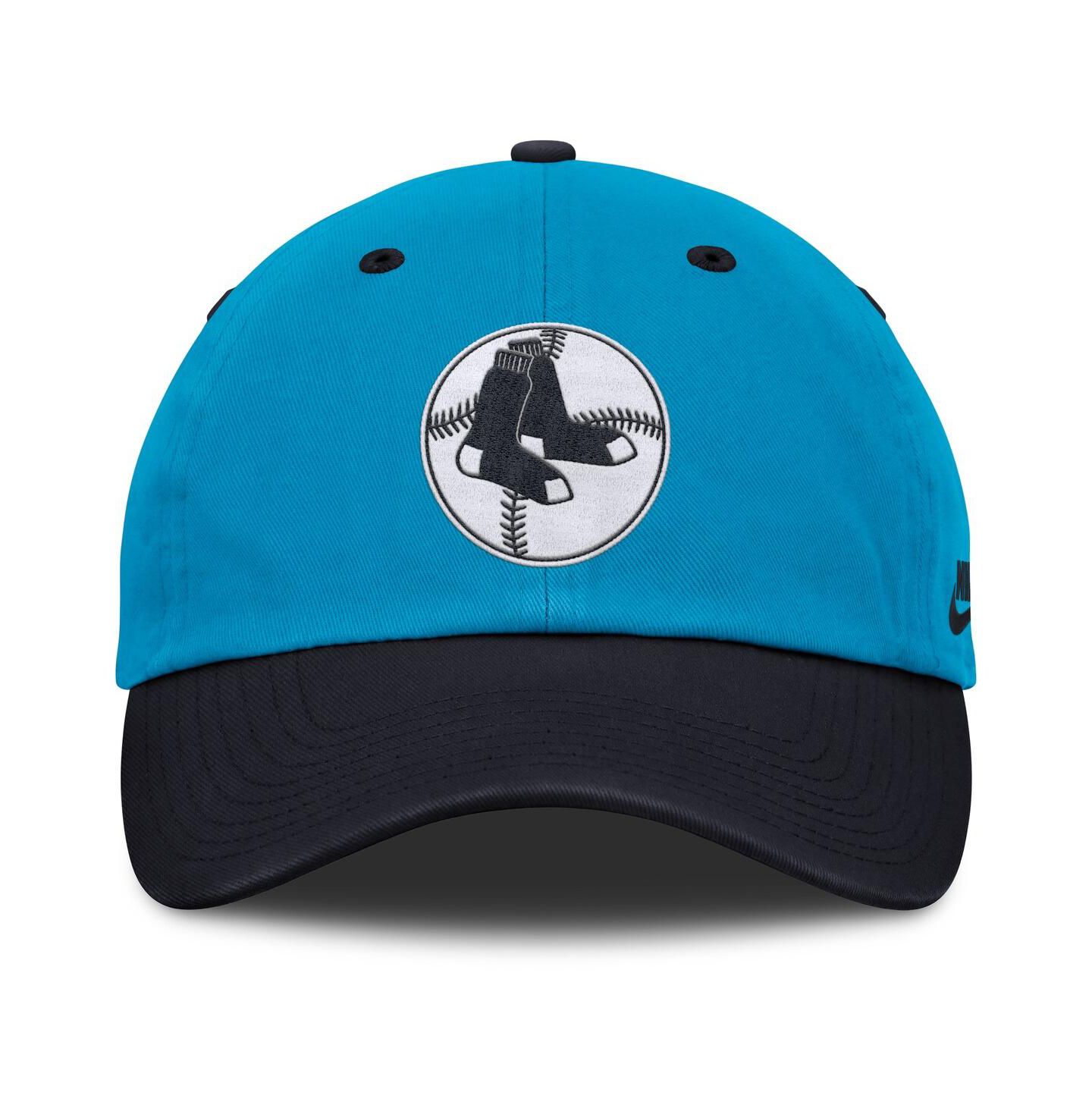 Мужская кепка Nike Blue/Navy Boston Red Sox Neon 90s Club Adjustable Hat — фото 4