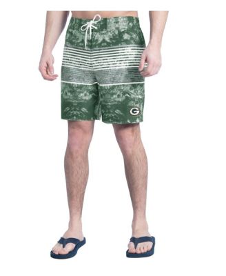 G-III Sports by Carl Banks - Men's Green/Gray Green Bay Packers Horizon Volley Swim Shorts