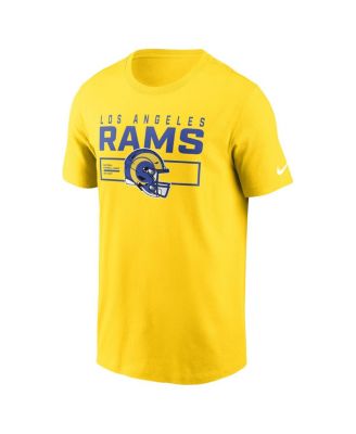 Men's Gold Los Angeles Rams Primetime Helmet Essential T-Shirt
