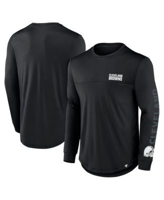 Fanatics - Men's Black Cleveland Browns Blackout Long Sleeve T-Shirt