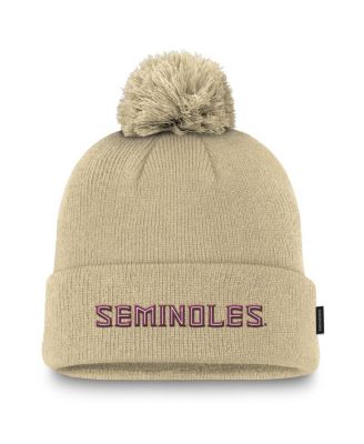 Nike - Men's Gold Florida State Seminoles Peak Cuffed Knit with Pom Hat