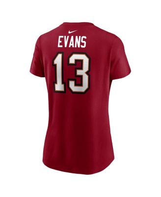 Women's Mike Evans Red Tampa Bay Buccaneers Player Name Number T-Shirt