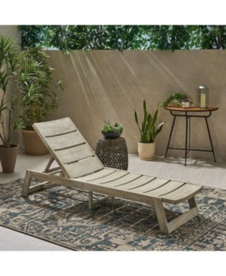 Streamdale Acacia Wood Chaise Lounge With Adjustable Seating