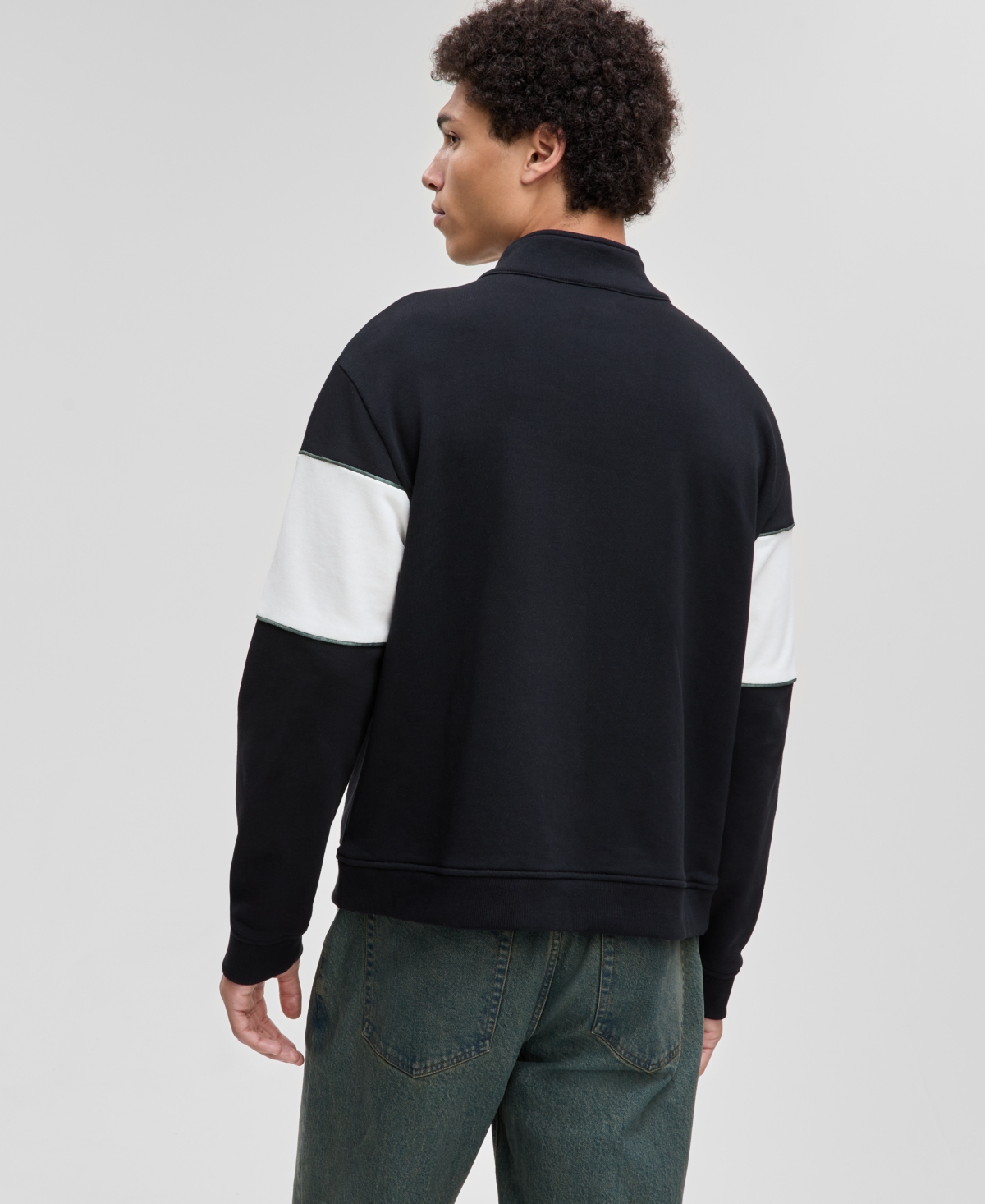 Mode Of One Men's Relaxed-fit Half-zip Sweatshirt, Macy's Exclusive In Multi
