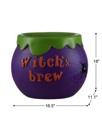 14" Cauldron Lit Blow Mold Candy Bowl