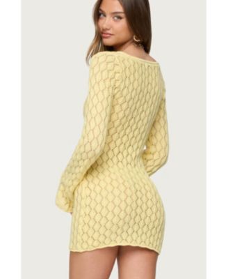 Women's Brie Cut Out Crochet Mini Dress