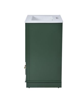 24" Freestanding Vanity with Sink, Silver Handles, Soft-Closing Doors