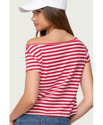 Women's Aretha Striped Off Shoulder Top