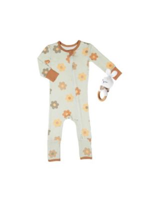 Baby Girls Convertible Romper Fitted Long Sleeve Pajama