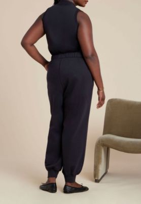 Elements Women's Plus Size Sleeveless Knit Jumpsuit