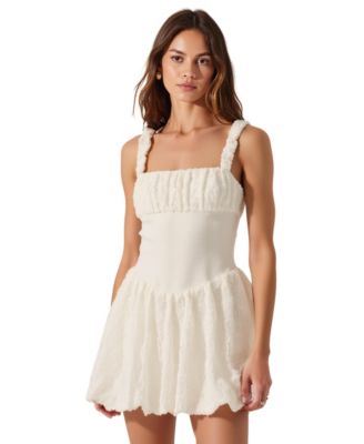 Women's Boucle Knit Fit & Flare Mini Dress