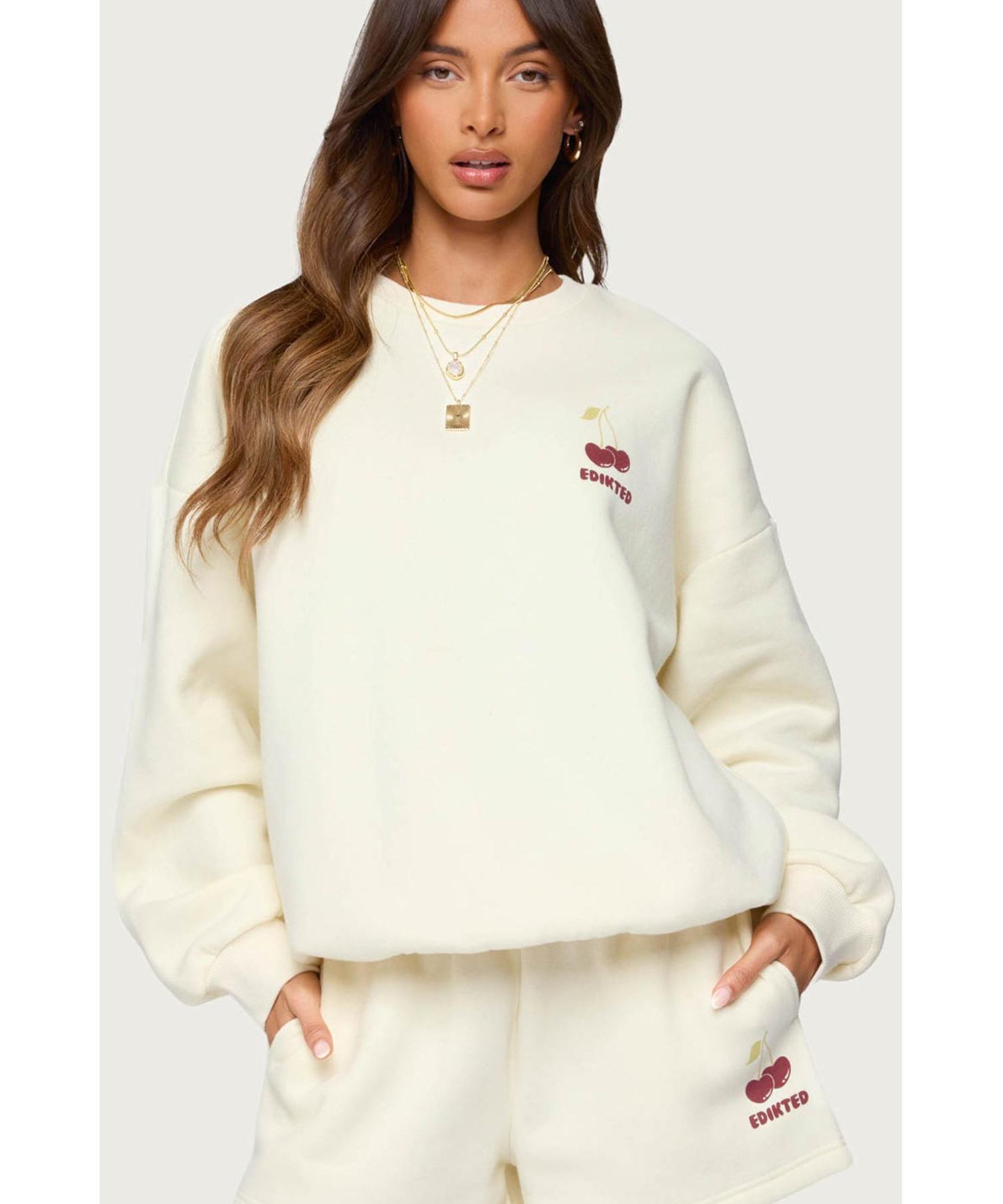 Womens Cherry Babe Sweatshirt