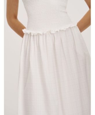 Women's Quadiya Smock Top Strapless Drop Waist Midi Dress