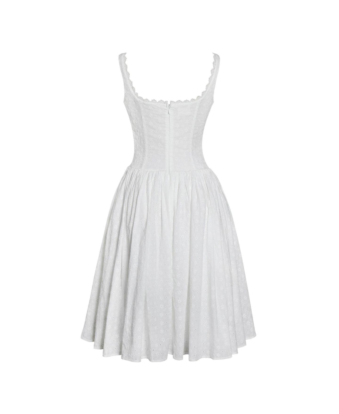 Женское платье Miss Circle Madison Cotton Eyelet Square Neck, цвет: Белый — фото 4