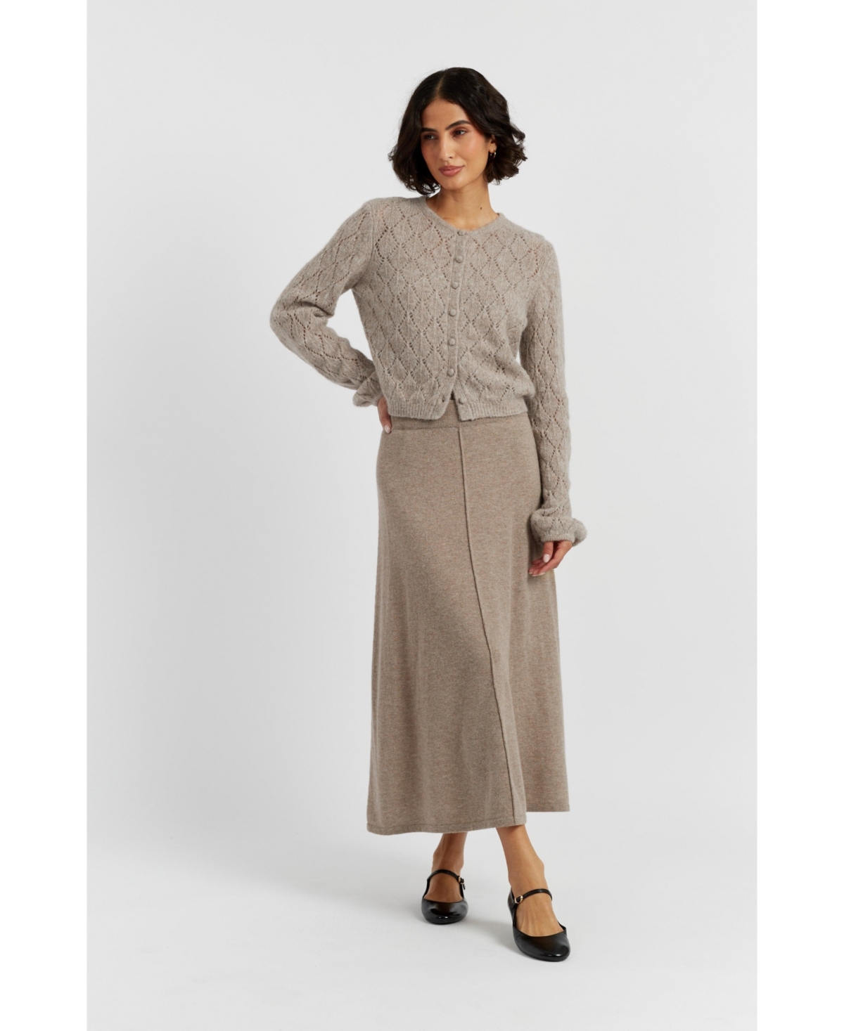 Chinti & Parker Women's Wool Blend Fluffy Diamond Cardigan