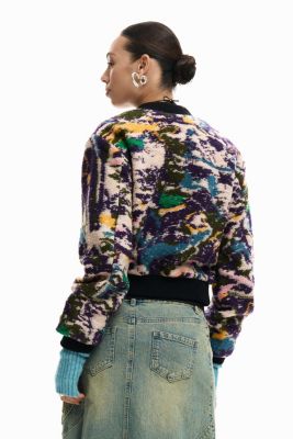 Women's Heathered bomber jacket