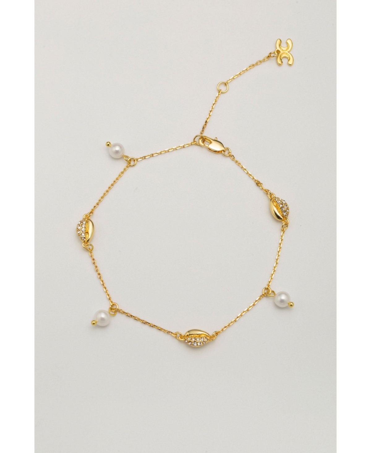 Lucia Shell Whisper Anklet - Silver