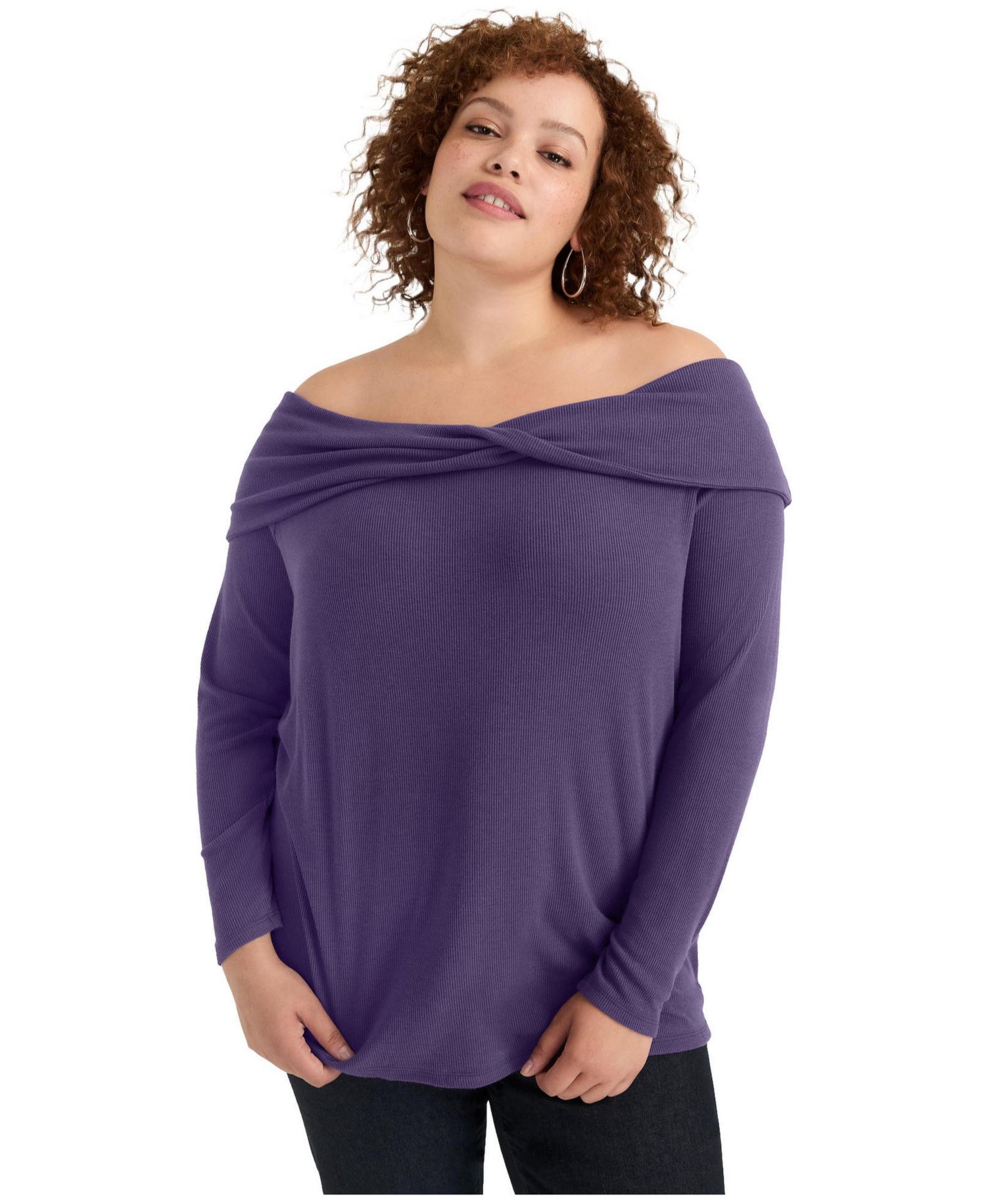 Women's June and Vie Off-The-Shoulder Top