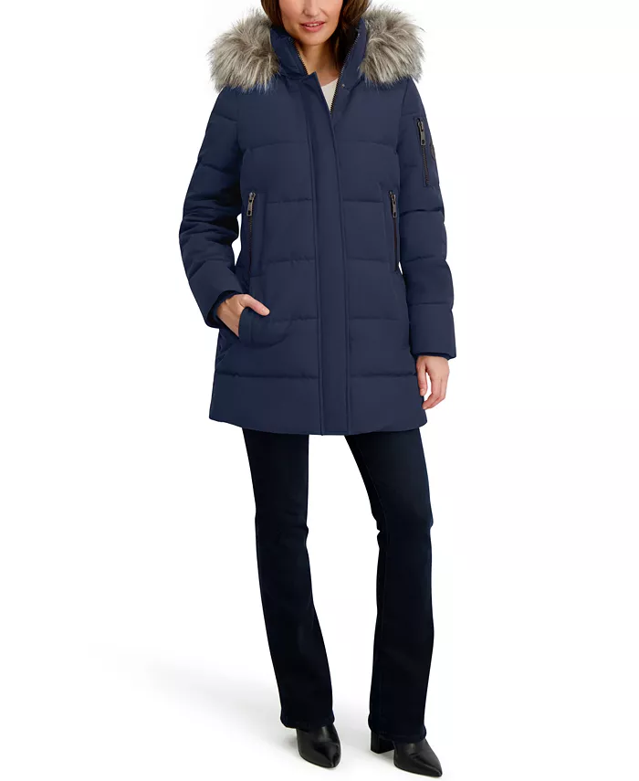 Women's Faux-Fur-Trim Hooded Puffer Coat - thumbnail 7