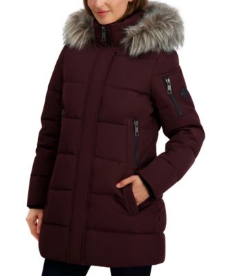 Nautica - Women's Faux-Fur-Trim Hooded Puffer Coat