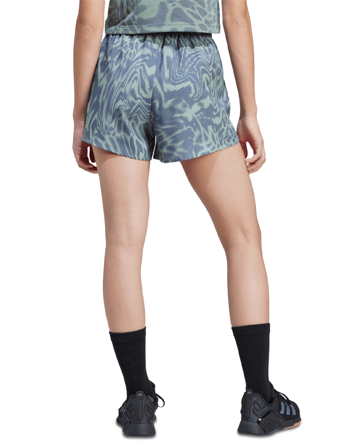 Adidas Originals We Min Aop Sh Shorts In Green