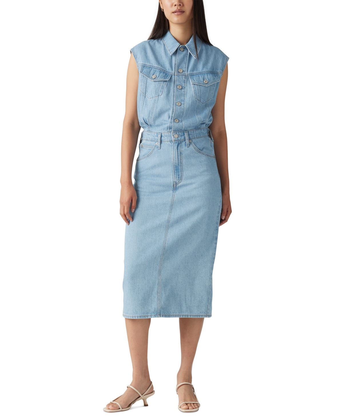 Levi's Women's Cotton Iconic Sleeveless Denim Dress