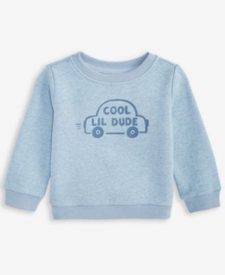 First Impressions - Baby Boys Long-Sleeve Cool Lil Dude Fleece Sweatshirt