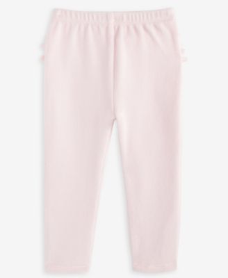 First Impressions - Baby Girls Velour Ruffle-Back Leggings