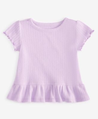 First Impressions - Baby Girls Short-Sleeve Pointelle T-Shirt